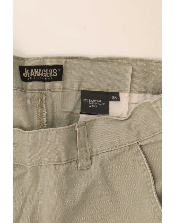 Jeanagers Mens Cargo Shorts W38 XL Khaki Cotton