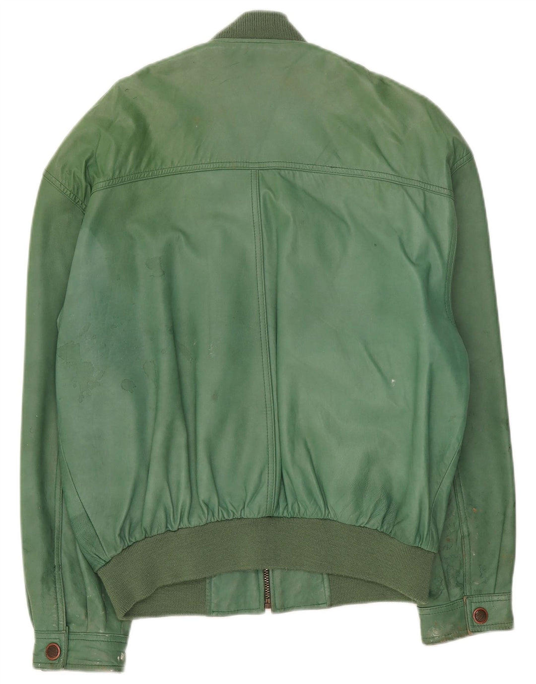 C.Comberti Mens Leather Jacket IT 50 Large Green Leather