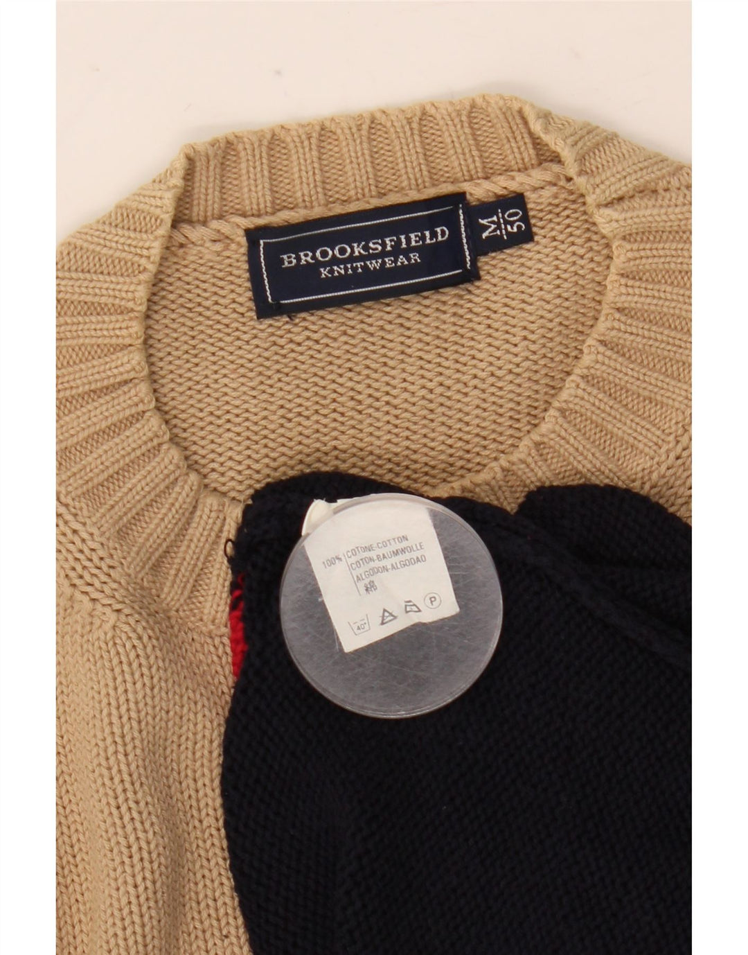 Brooksfield Mens Crew Neck Jumper Sweater IT 50 Medium Multicoloured
