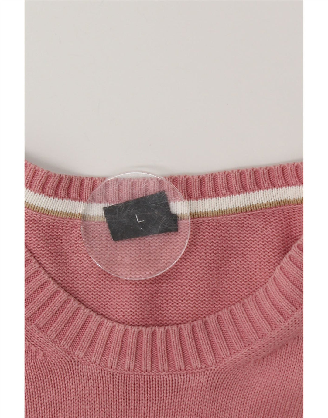 HUGO BOSS Mens Crew Neck Jumper Sweater Large Pink Cotton