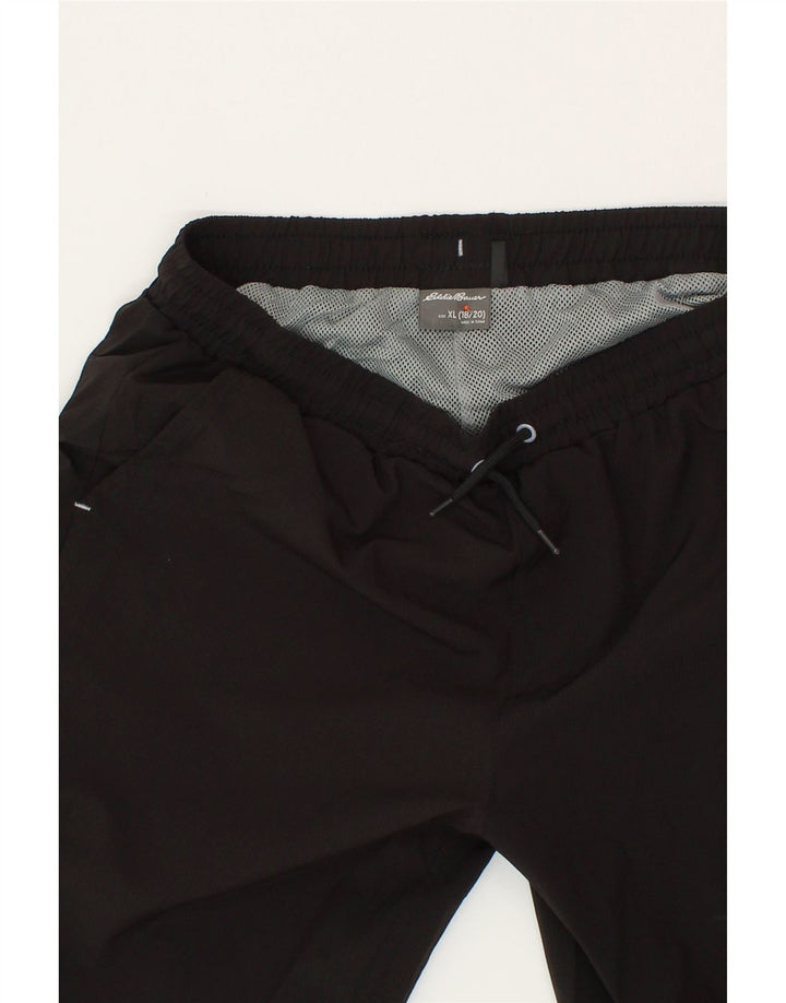 EDDIE BAUER Boys Sport Shorts 15-16 Years XL Black Polyester Vintage Eddie Bauer and Second-Hand Eddie Bauer from Messina Hembry 