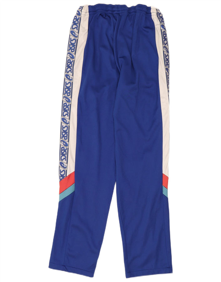ASICS Mens Graphic Tracksuit Trousers Medium  Blue Colourblock Polyamide