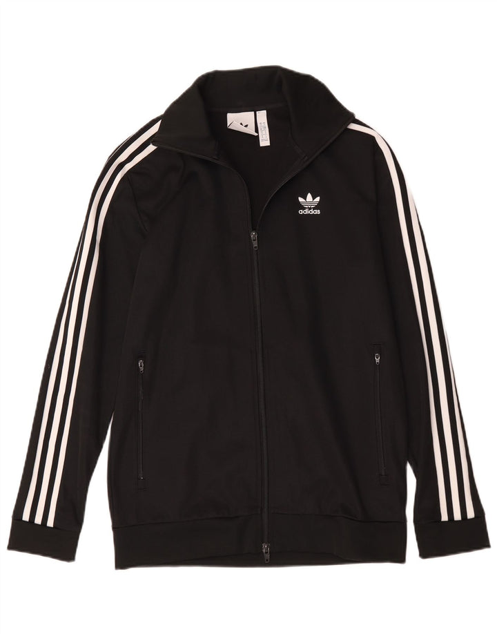 Adidas Mens Tracksuit Top Jacket Small Black Polyester