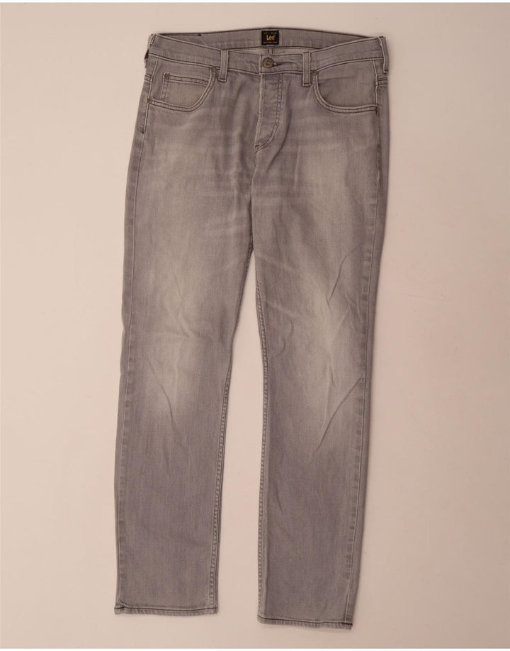 LEE Mens Powell Slim Jeans W33 L32 Grey Cotton