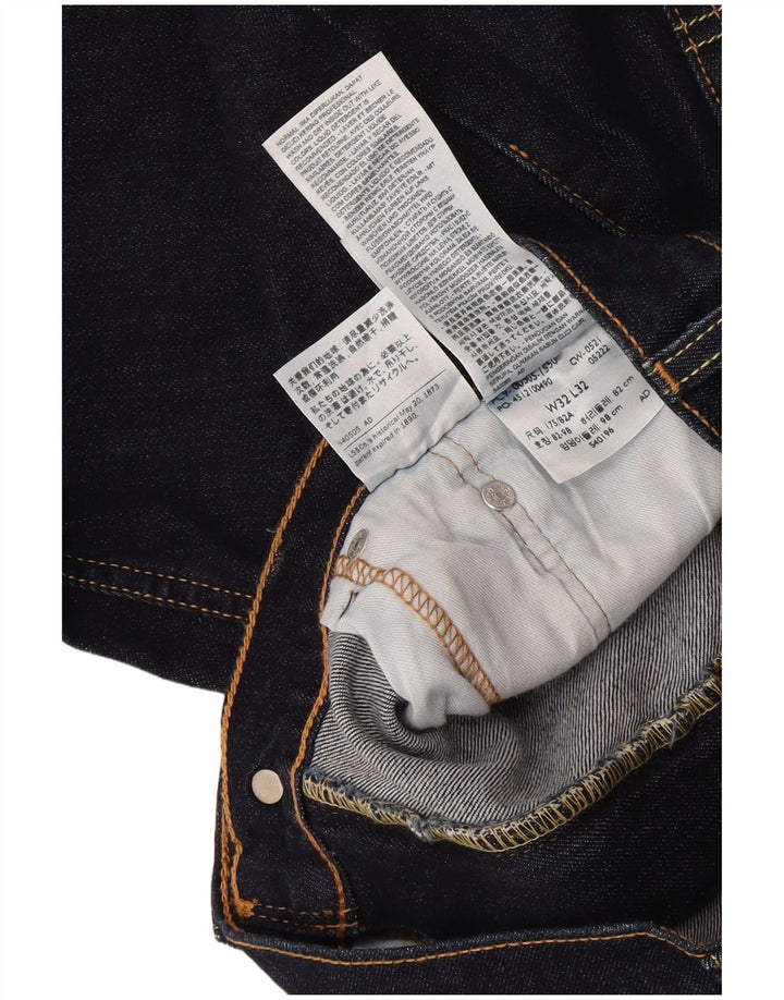 Levi's Mens Straight Jeans W32 L32 Navy Blue Cotton