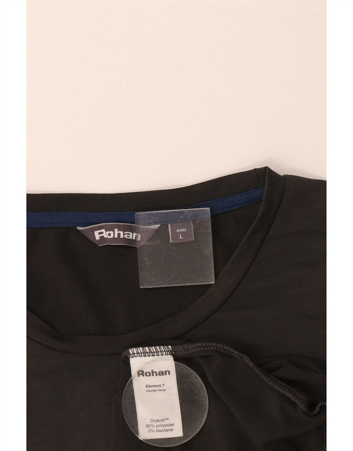 ROHAN Mens T-Shirt Top Large Grey Polyester