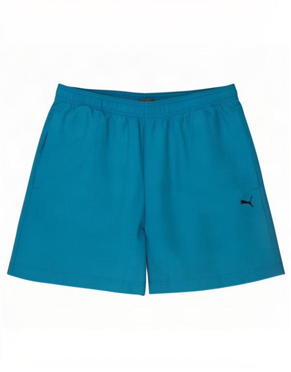 Puma Mens Graphic Sport Shorts Medium Blue