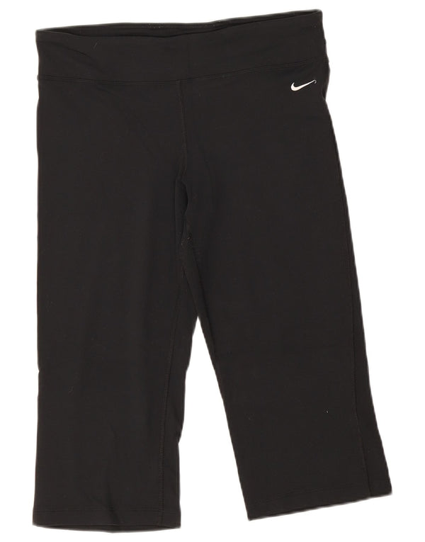 Nike Womens Dri Fit Capri Leggings UK 14 Medium Black Nylon