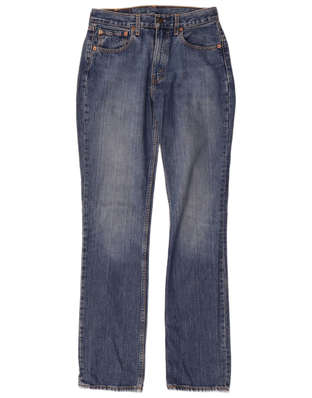 Levi's Womens 595 Straight Jeans W31 L34 Blue Cotton