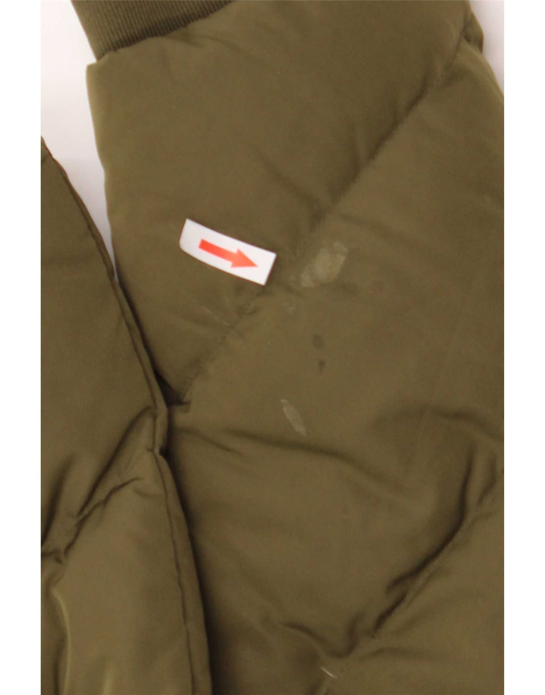 Guess Womens Graphic Padded Jacket UK 12 Medium Khaki Polyester