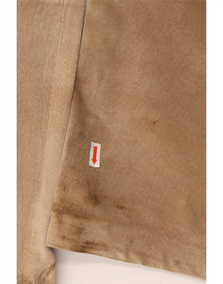 JOHN F GEE Mens Suede Straight Cargo Trousers EU 50 Large W34 L32 Beige