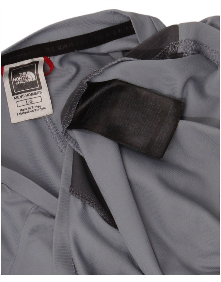 The North Face Mens T-Shirt Top Large Grey Colourblock Polyester