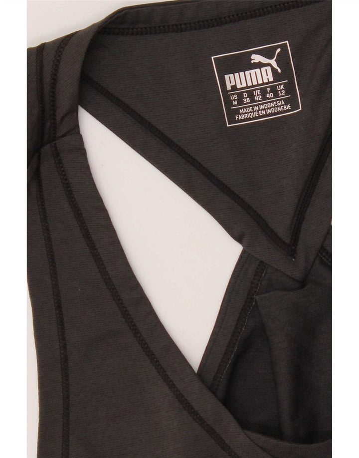 Puma Womens Vest Top UK 12 Medium Grey Polyester