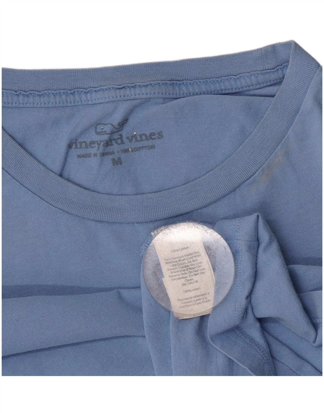 Vineyard Vines Mens Graphic T-Shirt Top Medium Blue Cotton