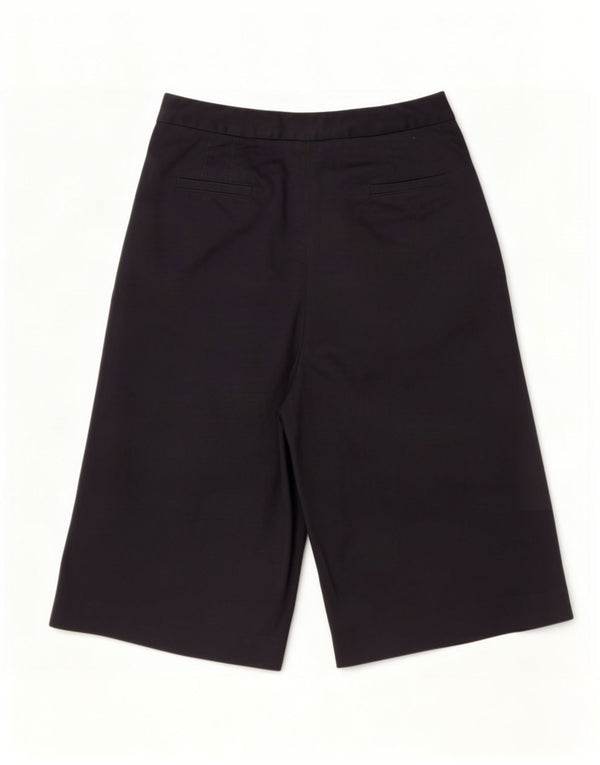 Hobbs Womens Wide Leg Casual Shorts UK 6 XS W24 Navy Blue Cotton