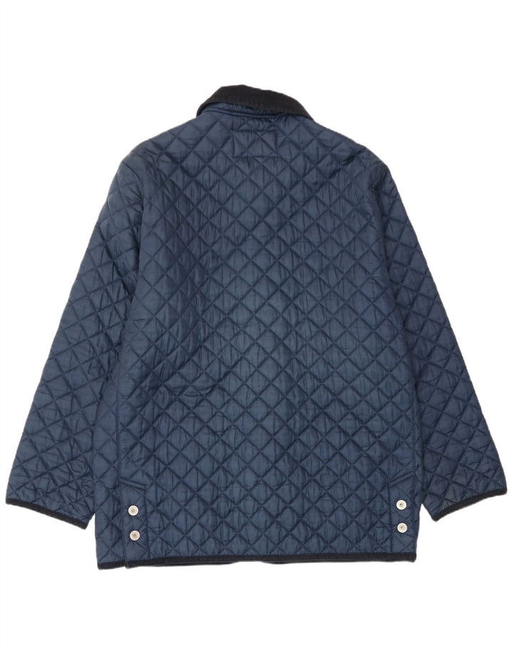 Armata Di Mare Mens Quilted Jacket IT 50 Large Navy Blue Colourblock