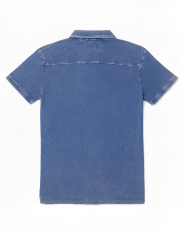 Tommy Hilfiger Mens Polo Shirt Medium Blue Cotton