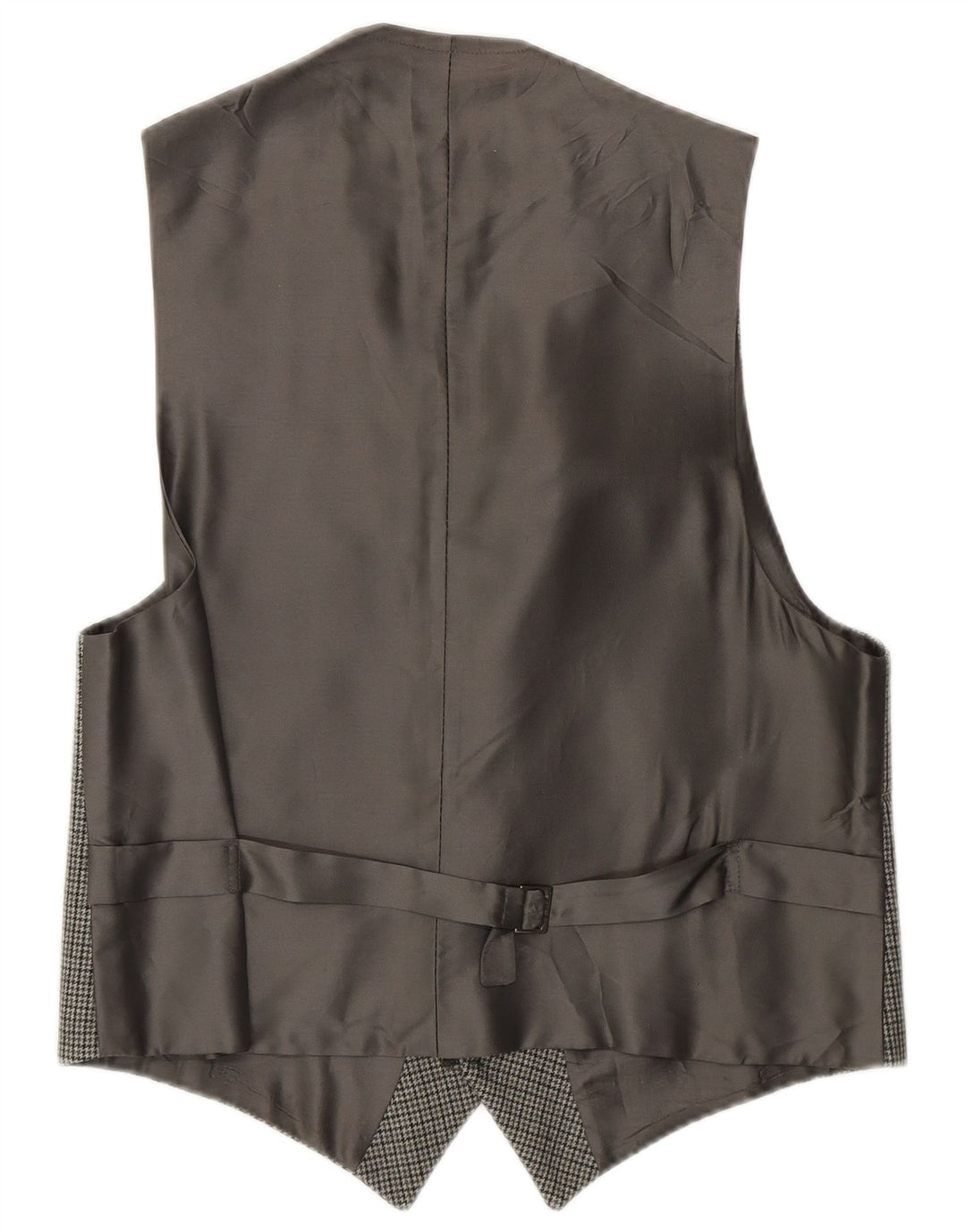 Vintage Mens Waistcoat Medium Grey Houndstooth