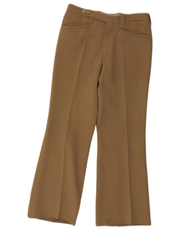 Vintage Womens Bootcut Suit Trousers IT 44 Medium W27 L27 Beige