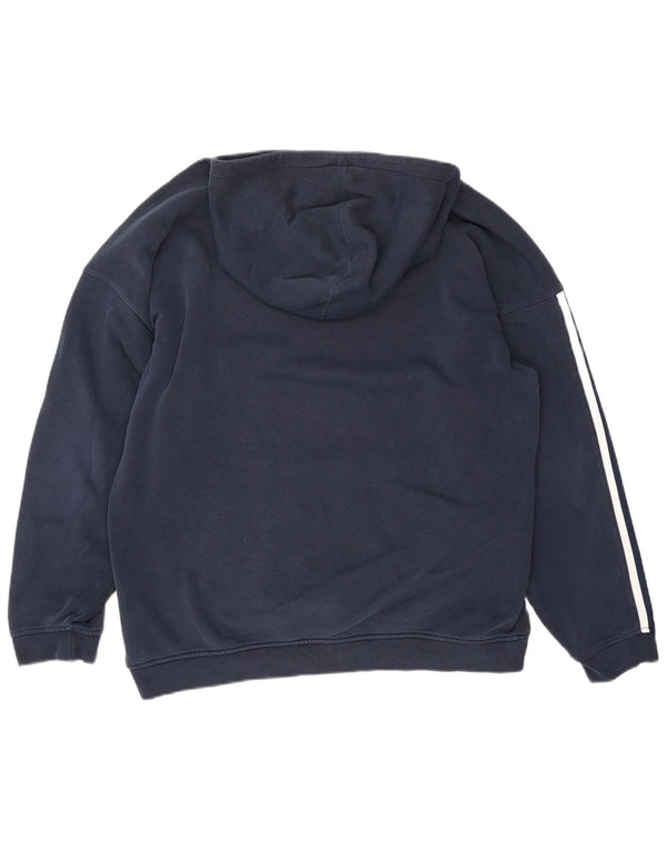 Adidas Mens Graphic Hoodie Jumper Medium Navy Blue