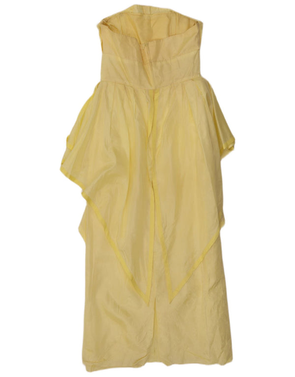 Murek Womens Asymmetric Strapless Dress EU 38 Medium Yellow Acetate