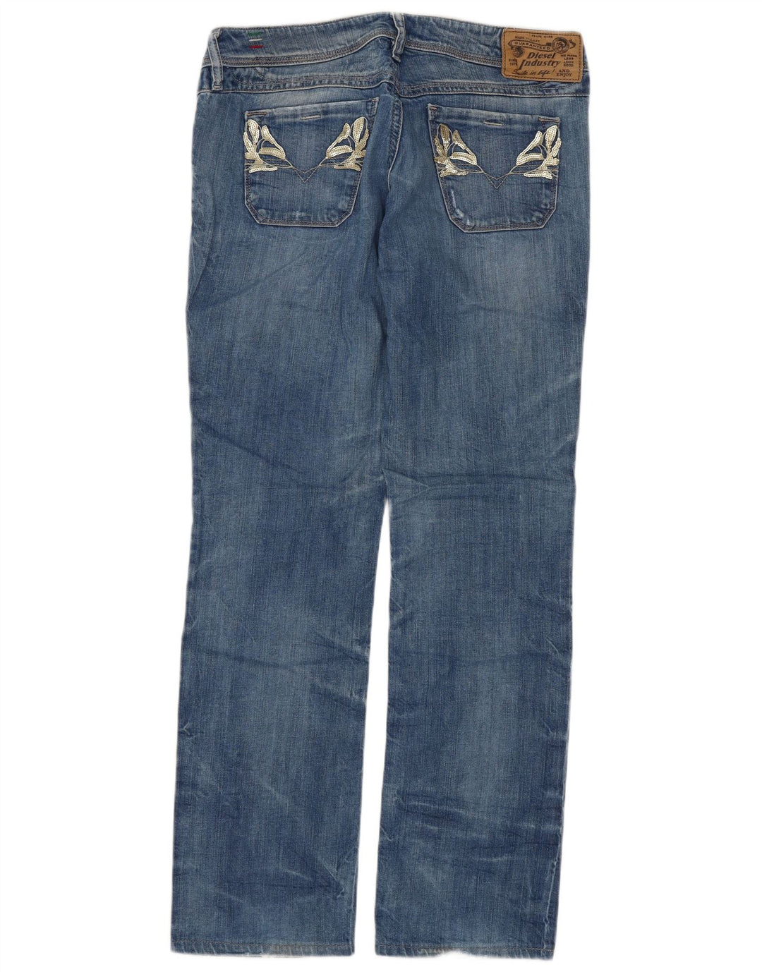 DIESEL Womens Lowky Straight Jeans W30 L29 Blue Cotton