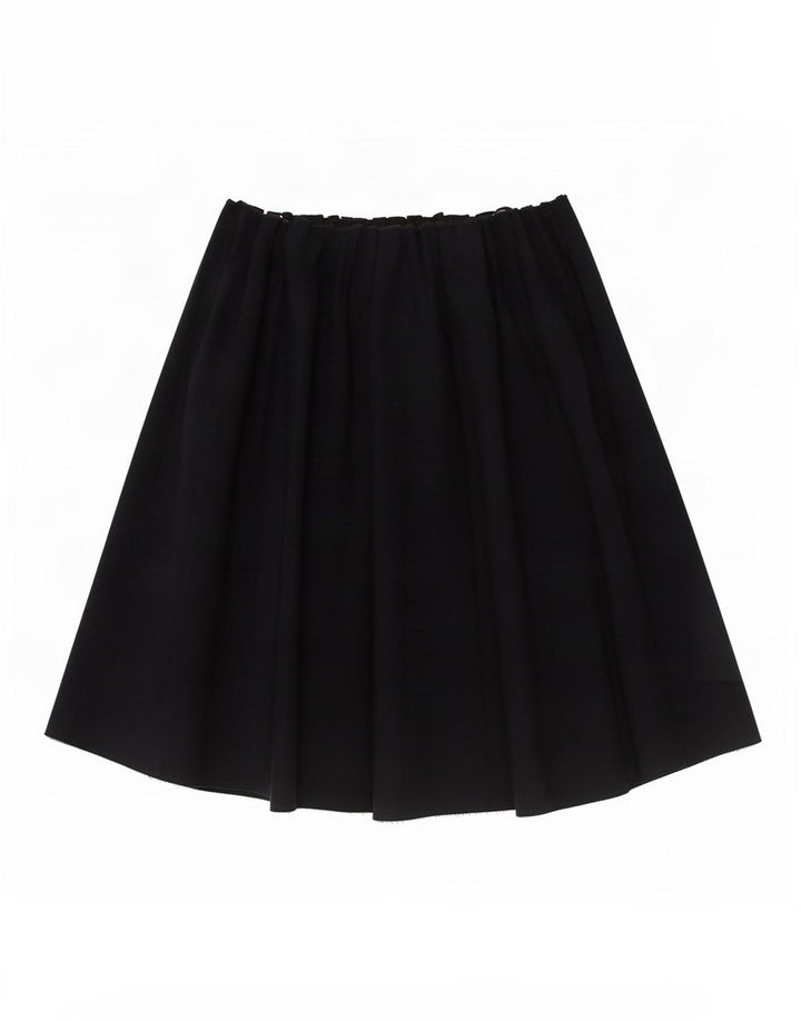 Zara Womens Pleated Skirt Small W26 Navy Blue Polyester