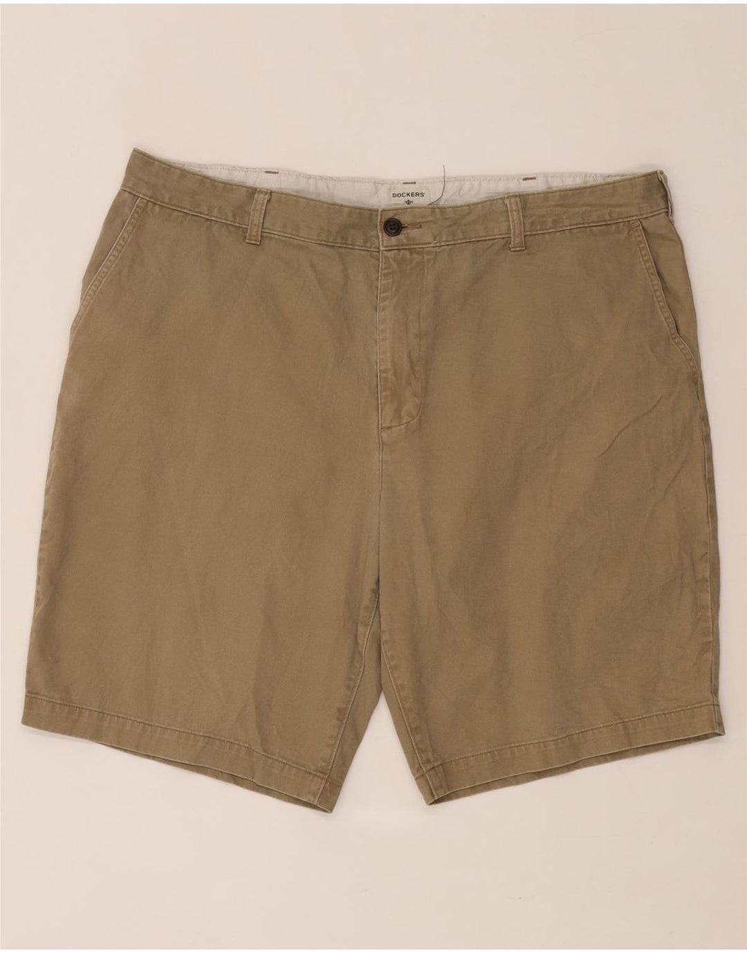 DOCKERS Mens Chino Shorts W40 XL Beige Cotton