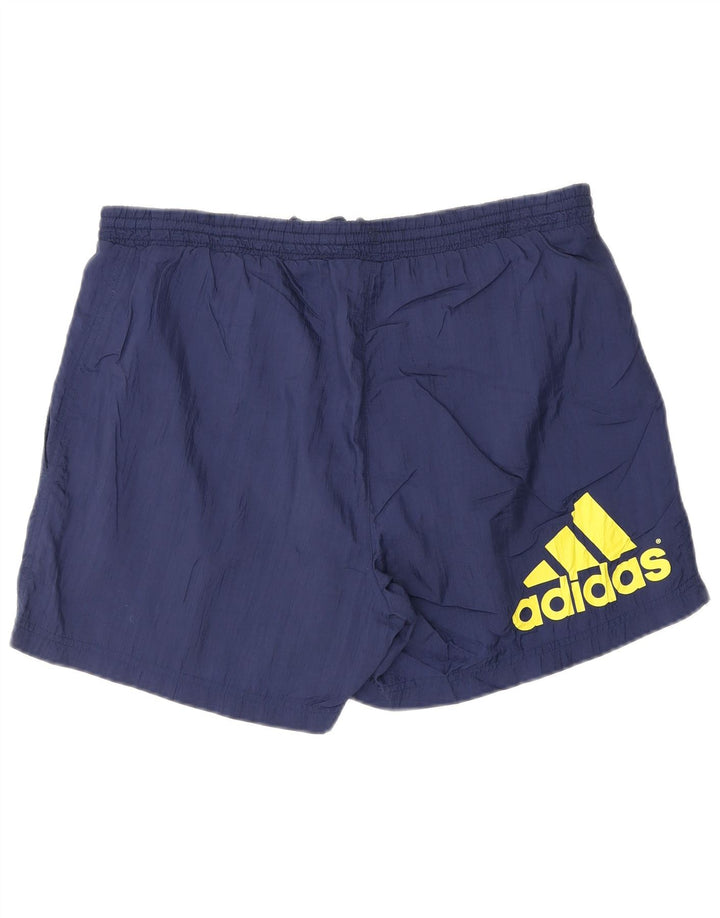 ADIDAS Mens Graphic Swimming Shorts Small Navy Blue Polyamide