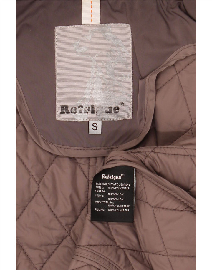 Refrigiwear Womens Quilted Jacket UK 10 Small Grey Polyester