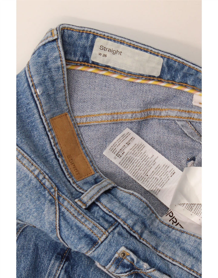 ESPRIT Womens Straight Jeans W26 L26 Blue Cotton