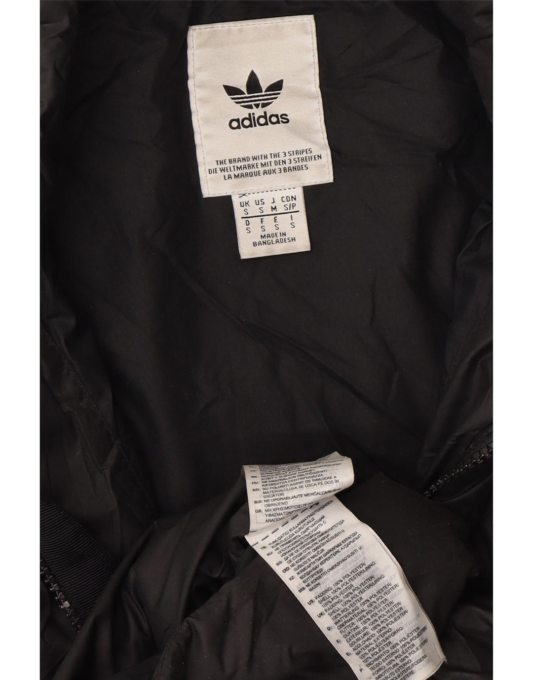 ADIDAS Womens Padded Gilet UK 10 Small Black Polyester
