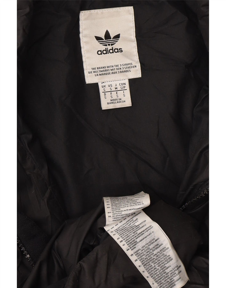ADIDAS Womens Padded Gilet UK 10 Small Black Polyester