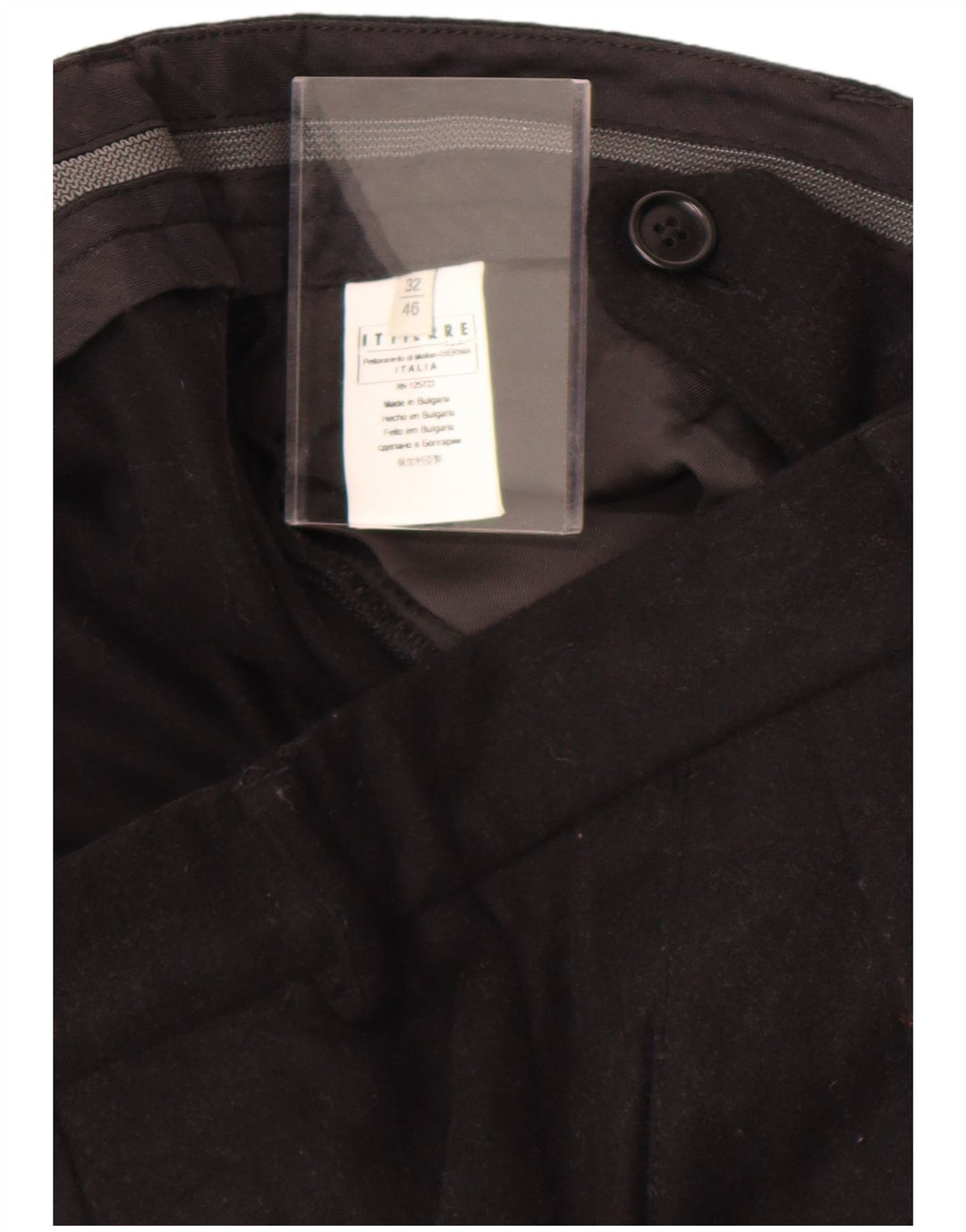 Pierre Balmain Mens Straight Suit Trousers W32 L27 Black Classic