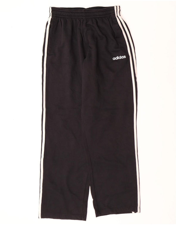 ADIDAS Womens Tracksuit Trousers UK 14 Large  Black Cotton