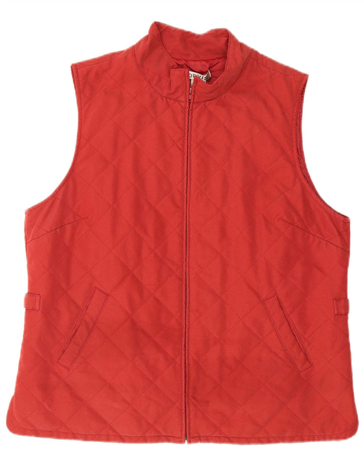 Orvis Womens Quilted Gilet UK 16 Large Red Polyester