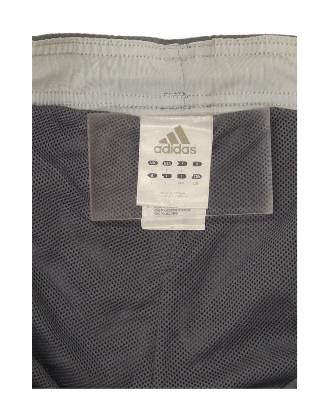 ADIDAS Mens Graphic Tracksuit Trousers Large  Grey Polyester
