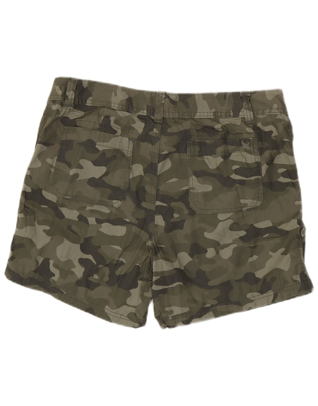 EDDIE BAUER Womens Chino Shorts US 12 Large W36  Khaki Camouflage Cotton