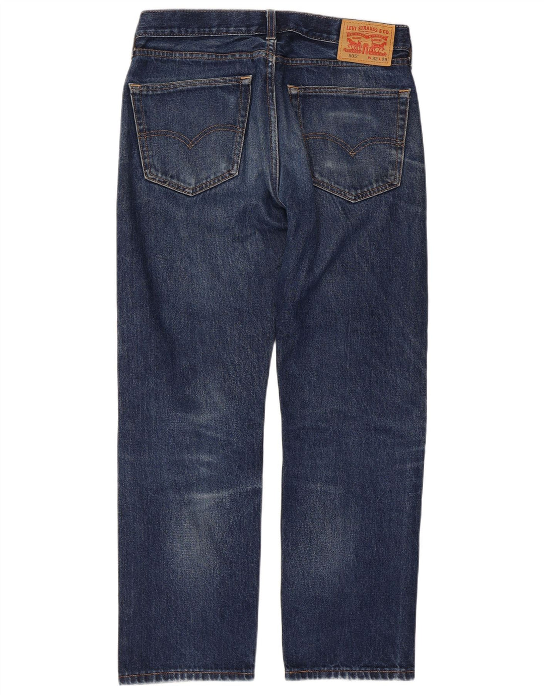 Levi's Mens 505 Straight Jeans W32 L29 Blue Cotton