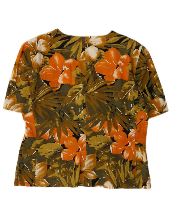 Lucia Womens Short Sleeve Shirt Blouse IT 46 Large Multicoloured Floral