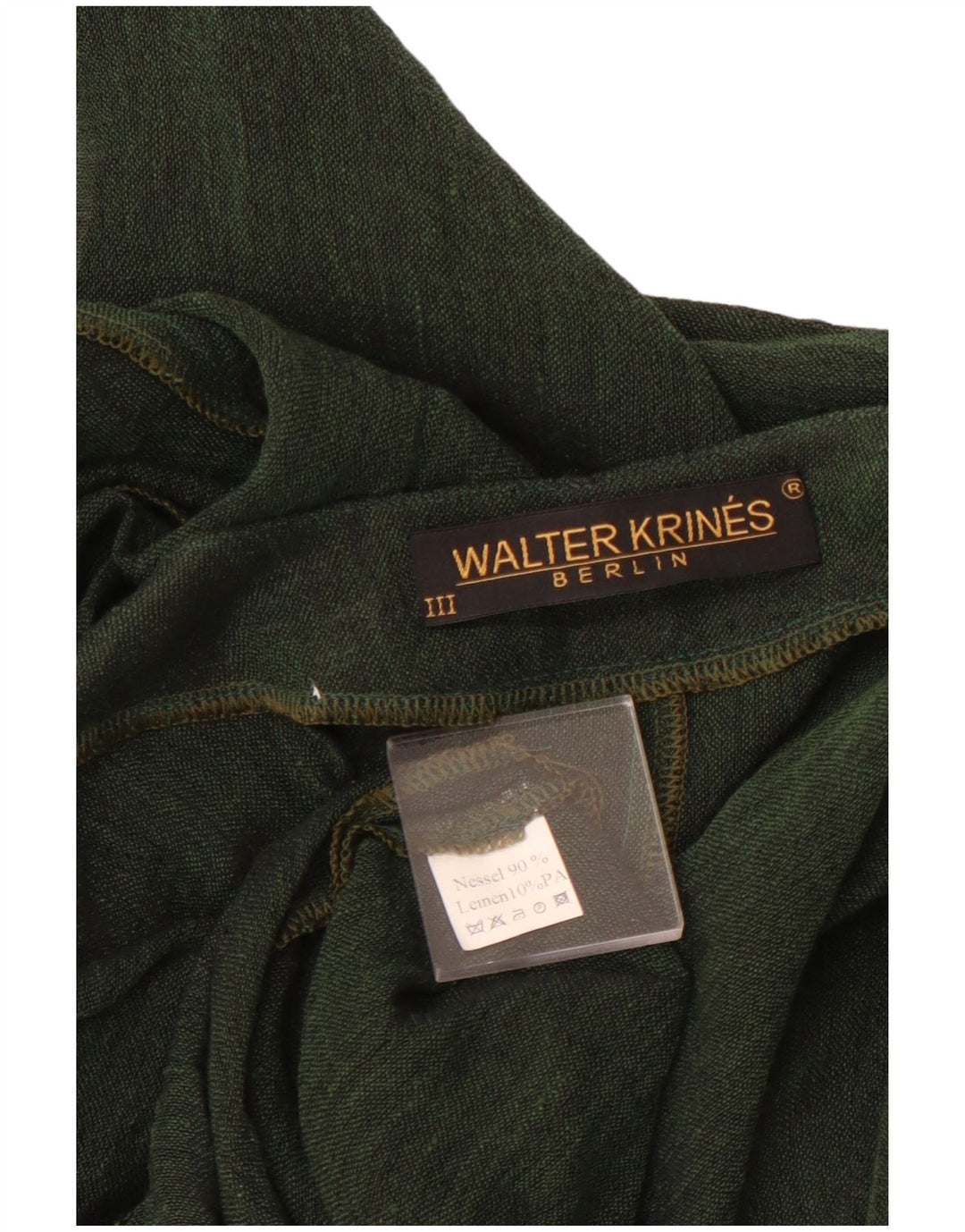 VINTAGE Womens Crop Cardigan Top UK 16 Large Green Cotton