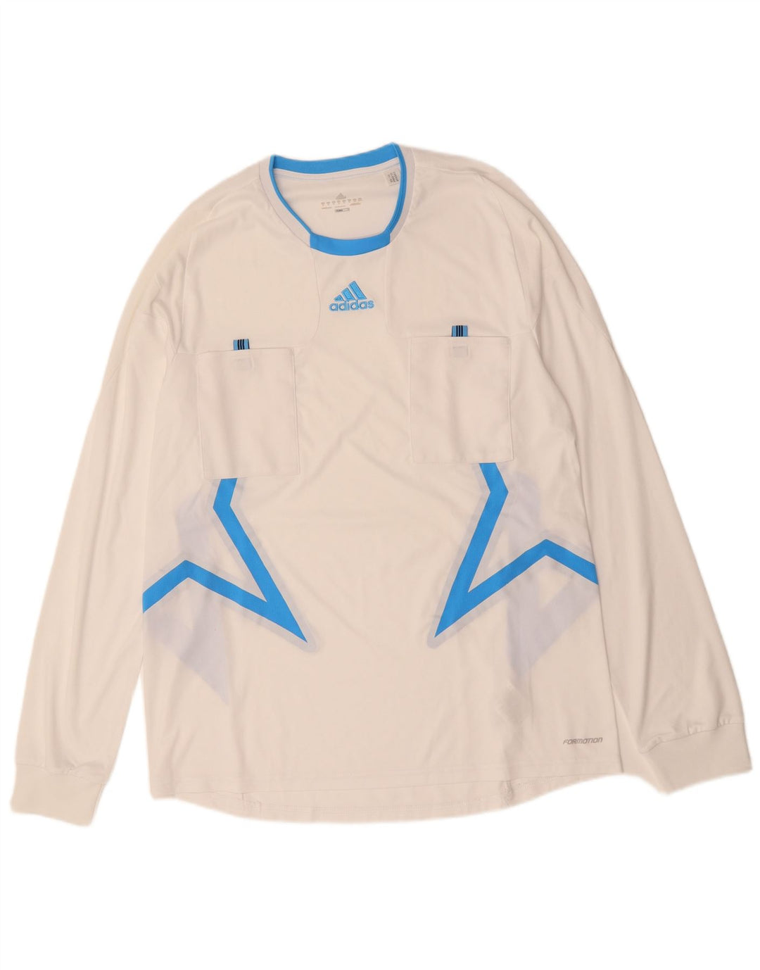 ADIDAS Mens Climacool Top Long Sleeve XL White Colourblock Polyester