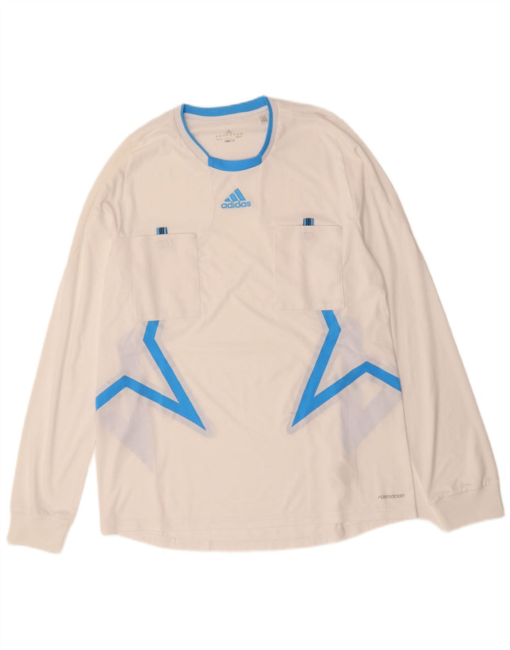 ADIDAS Mens Climacool Top Long Sleeve XL White Colourblock Polyester