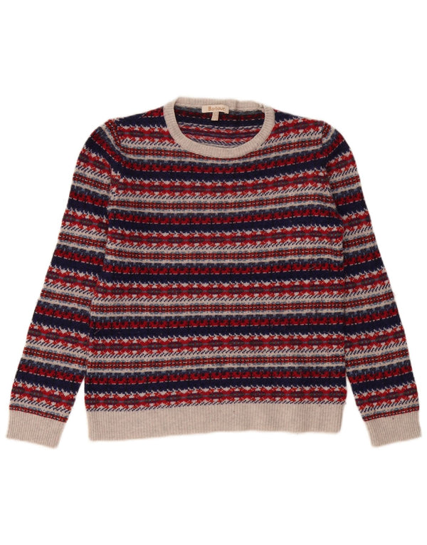 Barbour Womens Crew Neck Jumper Sweater UK 12 Medium Multicoloured