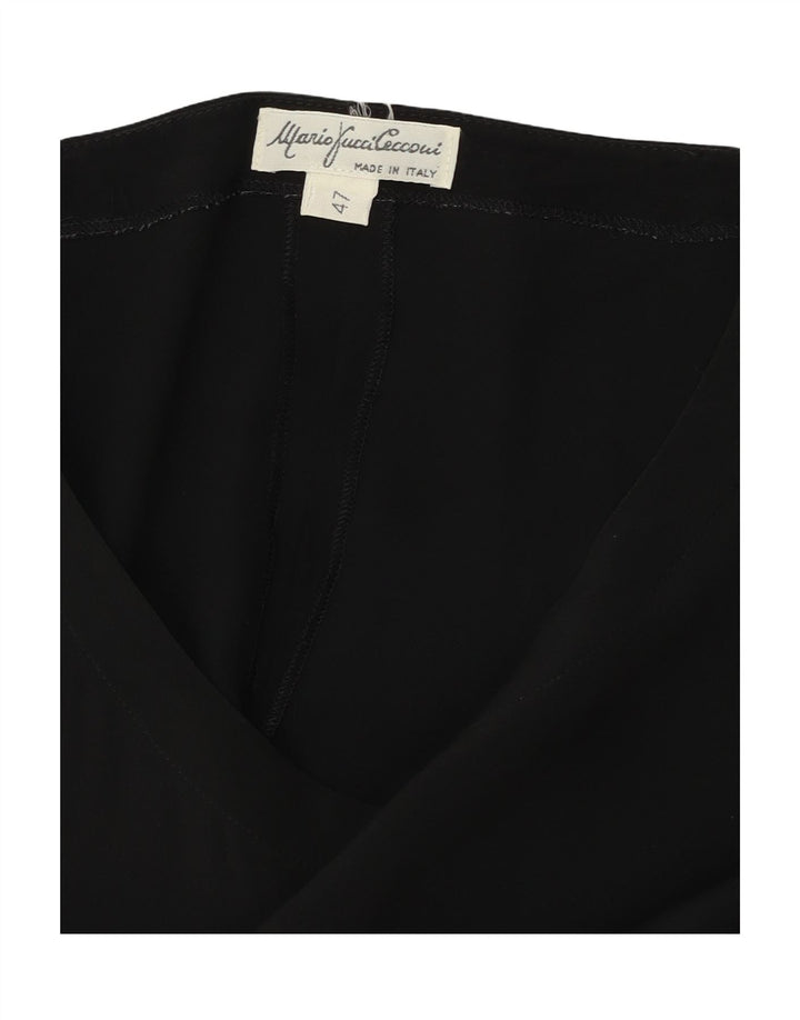 MARIO PUCCI CECCONI Womens Blouse Top IT 47 XL Black