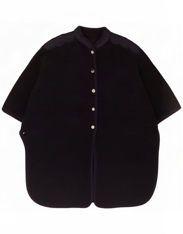 Vintage Womens Poncho Coat One Size Navy Blue