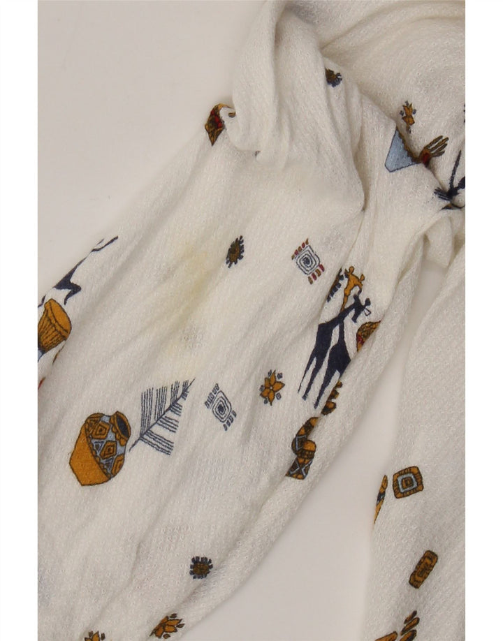 Zara Womens See Through Shirt UK 6 XS White Geometric Viscose