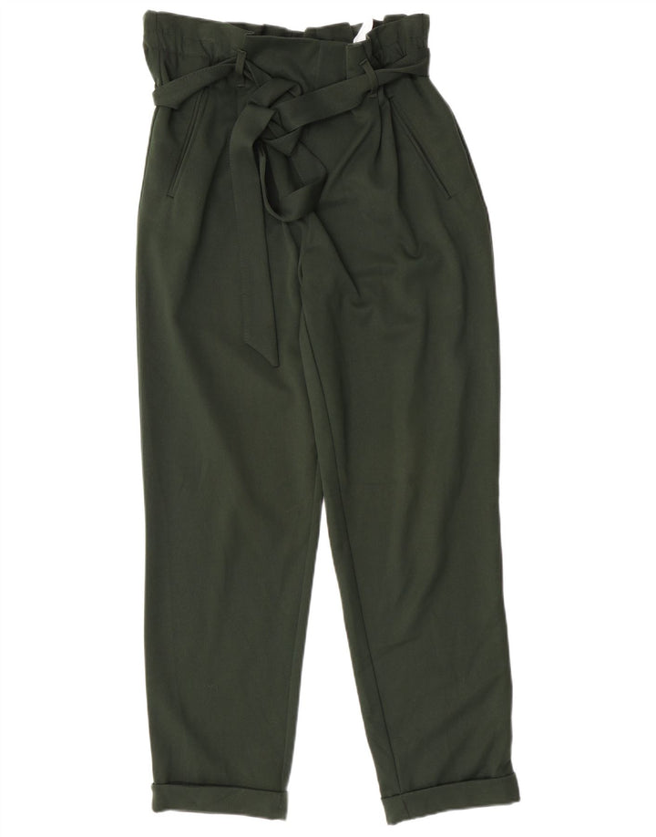 ZARA Womens Pegged Casual Trousers Medium W28 L27 Green Polyester