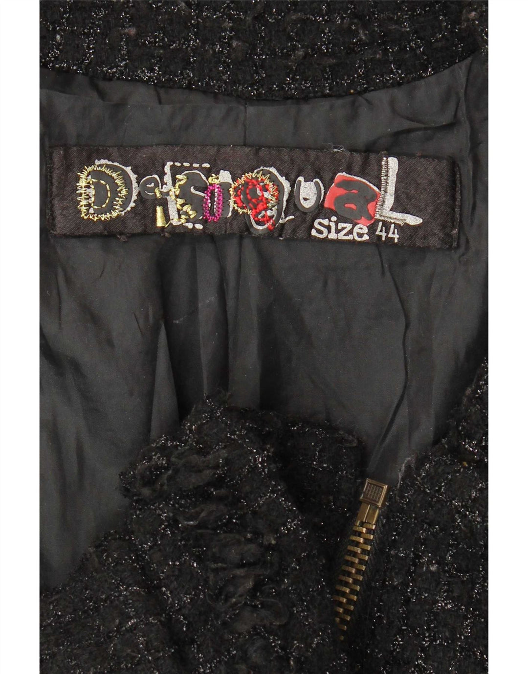 Desigual Womens Utility Jacket EU 44 XL Black