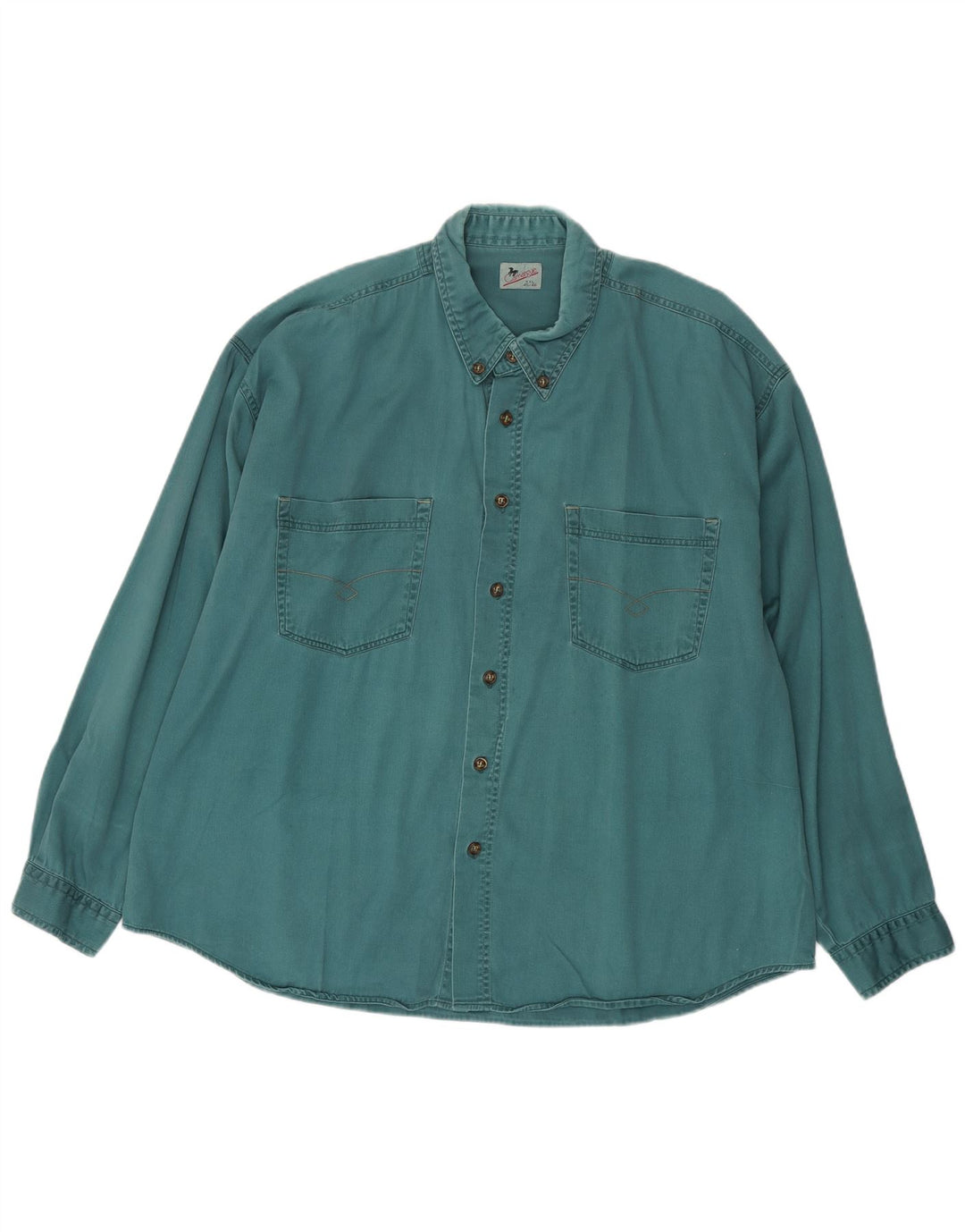 CAMARGUE Mens Shirt UK 45/46 2XL Blue Cotton